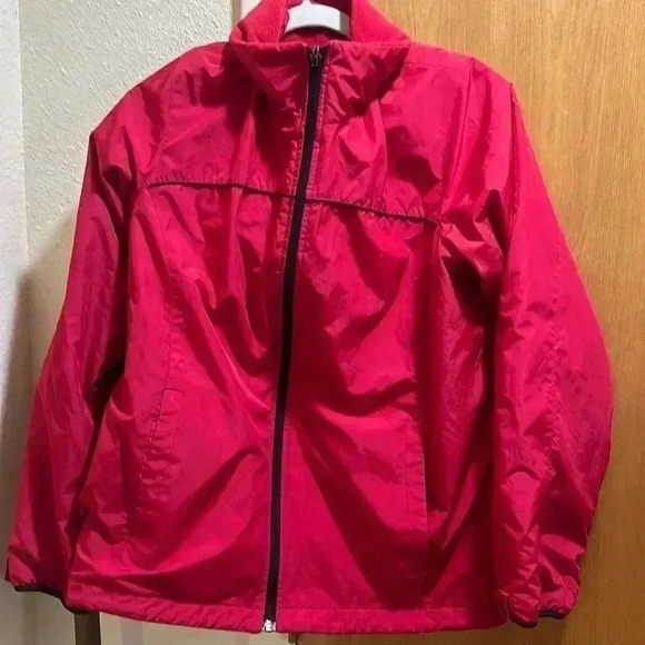 Reversible windbreaker fleece jacket. Size large. - Picture 1 of 7
